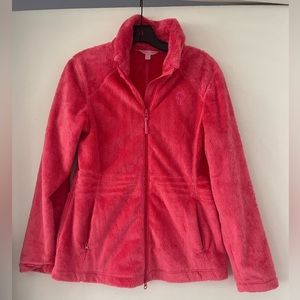 EUC Lilly Pulitzer Coral Maddie fleece Jacket Small